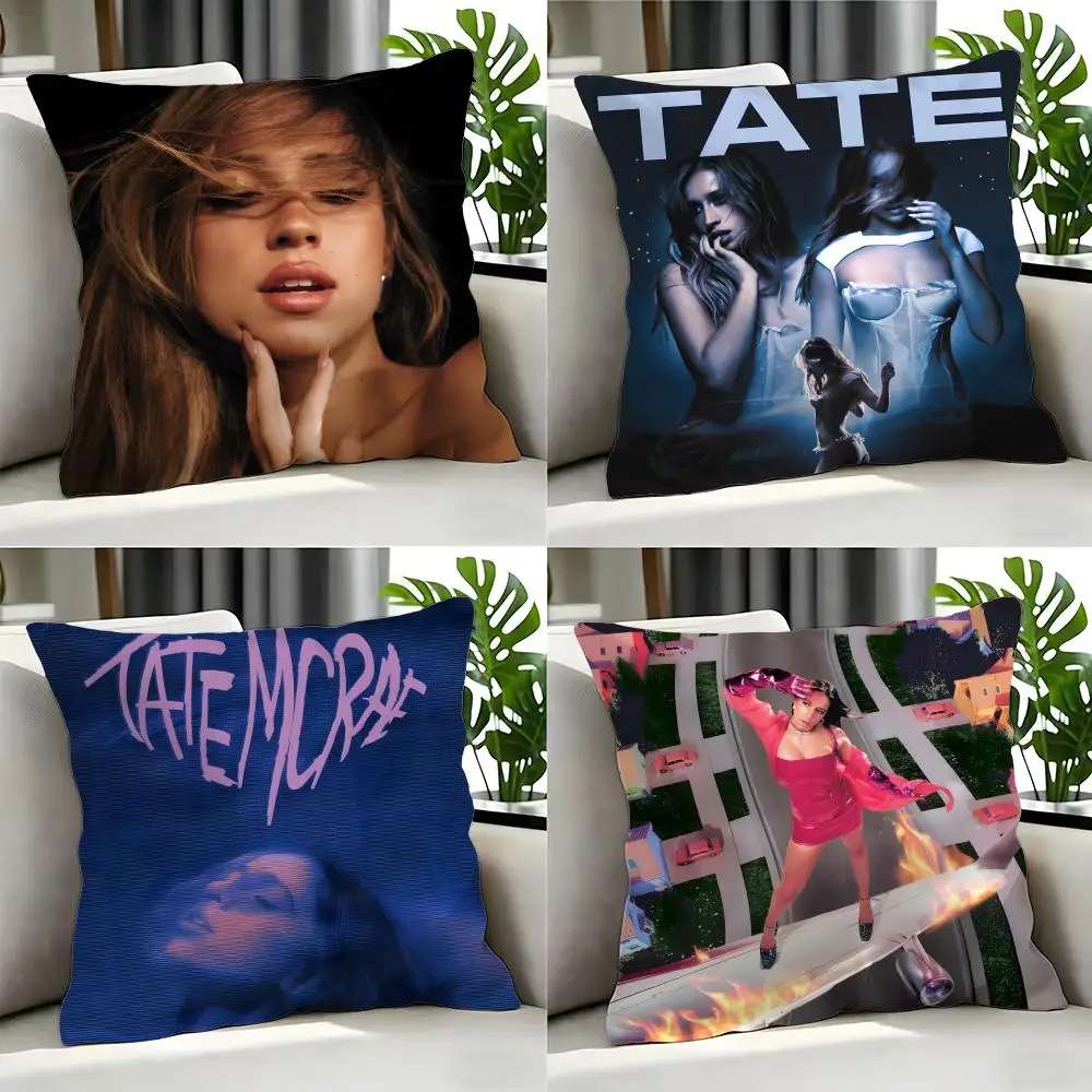 band Tate McRae Cushion Cover Cushion Cover Set 4Pcs 50x50 45x45 40x40 Pillowcase Decorative Sofa Home Decor