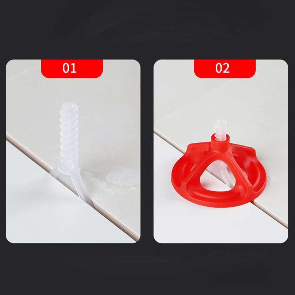 50pcs Nuts Spiral Ceramic Tile Leveling System Ceramic Tile Leveling System Clips Spacers Tile Installation Tool for Tile Laying