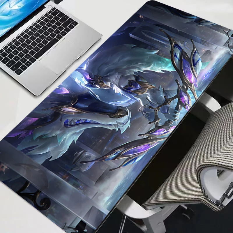 

League of Legends Kindred Mouse Pad Large Gaming Mousepad Computer Anime Girl Desk Mat Laptop Accessories Gamer XXL Keyboard Rug