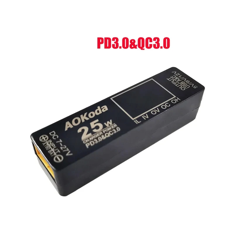 AOKoda XT60 для быстрой зарядки литий-полимерных аккумуляторов PD3.0, защита от перегрузки, защита от короткого замыкания для смартфонов, планшетов, ПК, запчасти «сделай сам»