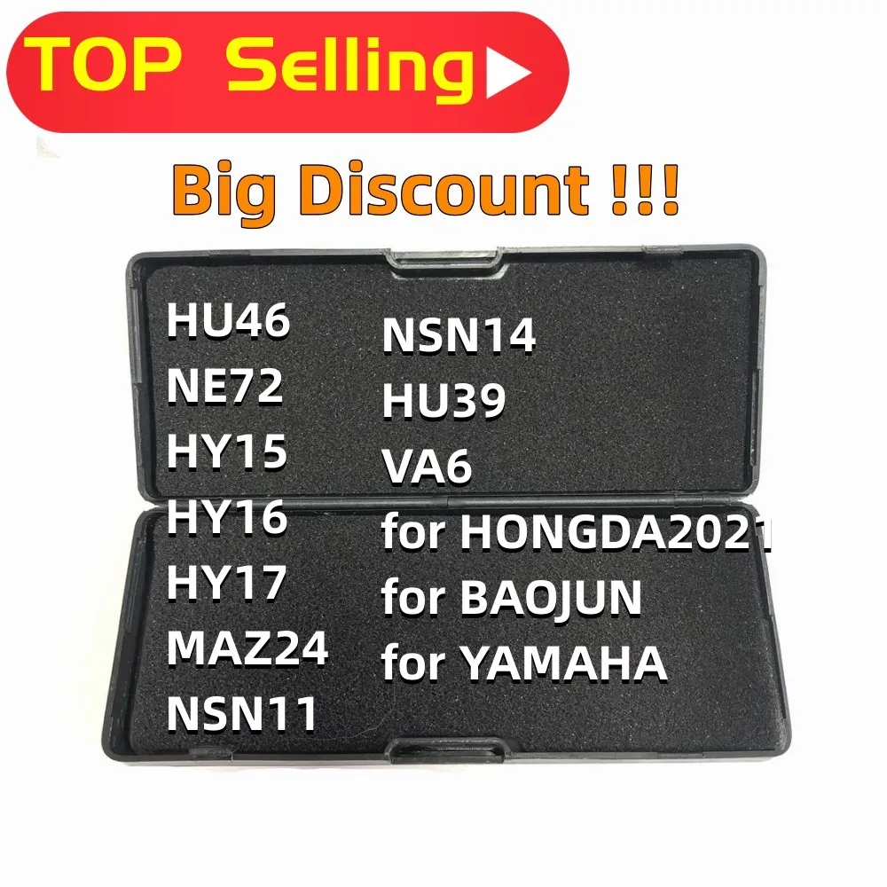 Инструмент lishi 2 в 1 HU46 NE72 HY15 HY16 HY17 MAZ24 NSN11 NSN14 HU39 VA6 для HONDA2021 для BAOJUN для YAMAHA Лидер продажного типа
