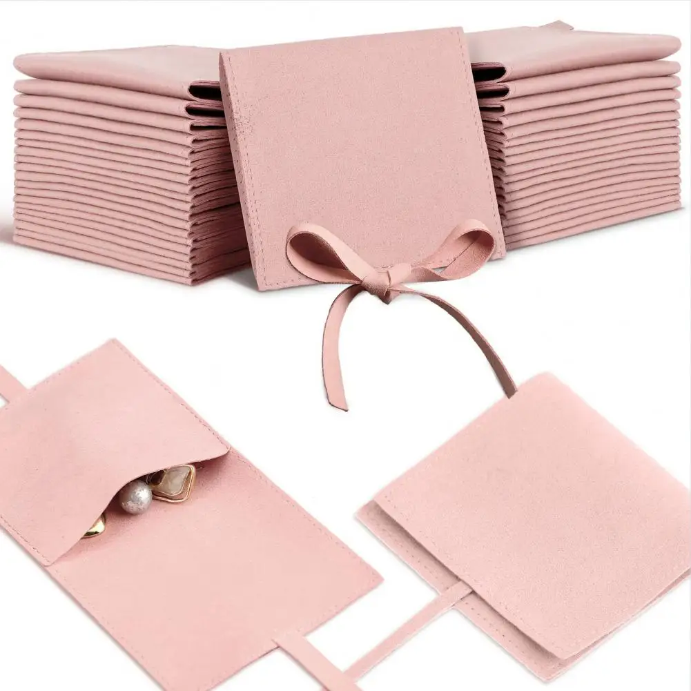 12Pcs Jewelry Pouch Envelope Style Jewelry Bag with Strings Earrings Bracelet Necklace Jewelry Packaging Bag Organizer