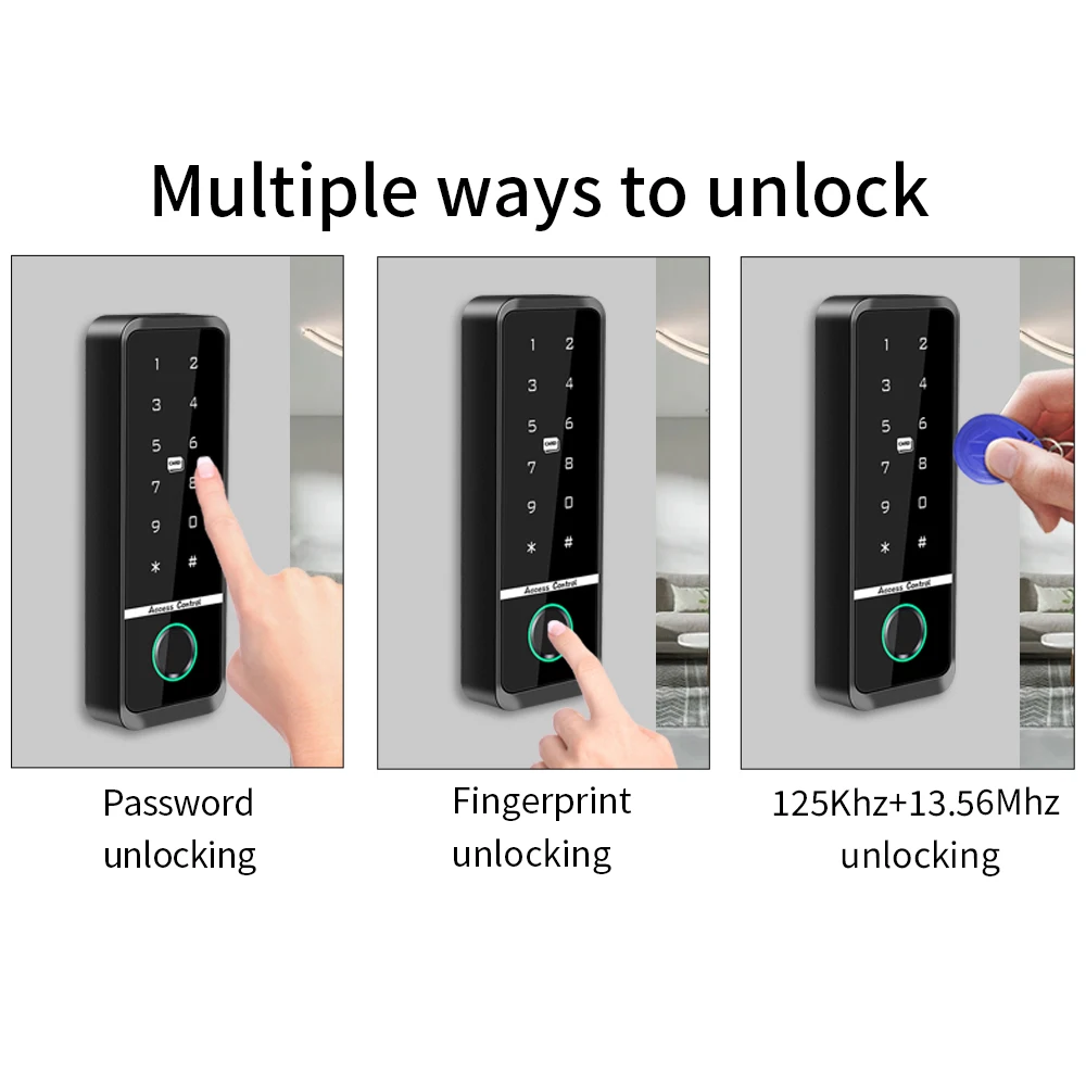 Fingerprint Access Control System IP66 Waterproof Biometrics Outdoor RFID Keypad Reader Touch Panel Wiegand 26 34 for Home Door