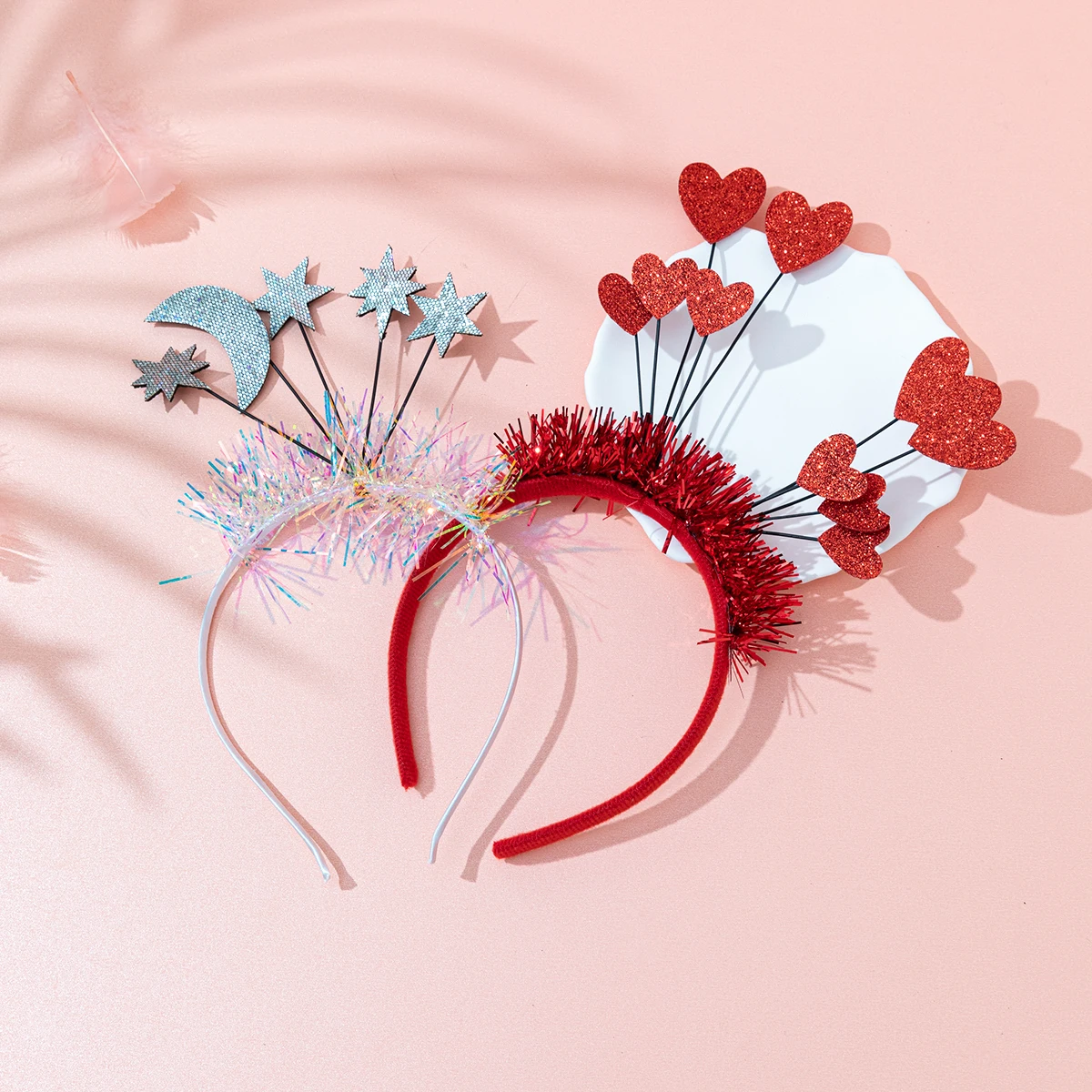 Valentine Headdress 10.83 Inch Love Headbands Women Red Headband Wedding Cupid Costumehoops Hair Accessories