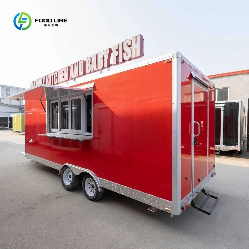 

Custom 18ft Food Trailer USA DOT Fast Food Concession Catering Full Equipped Factory Price