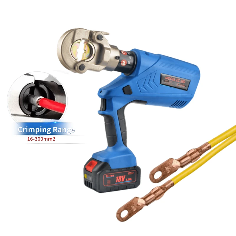 Strong Power Professional Rechargeable Hydraulic Wire Crimping Pliers Terminal Cable Wire Pressing machine EZ300/400/630