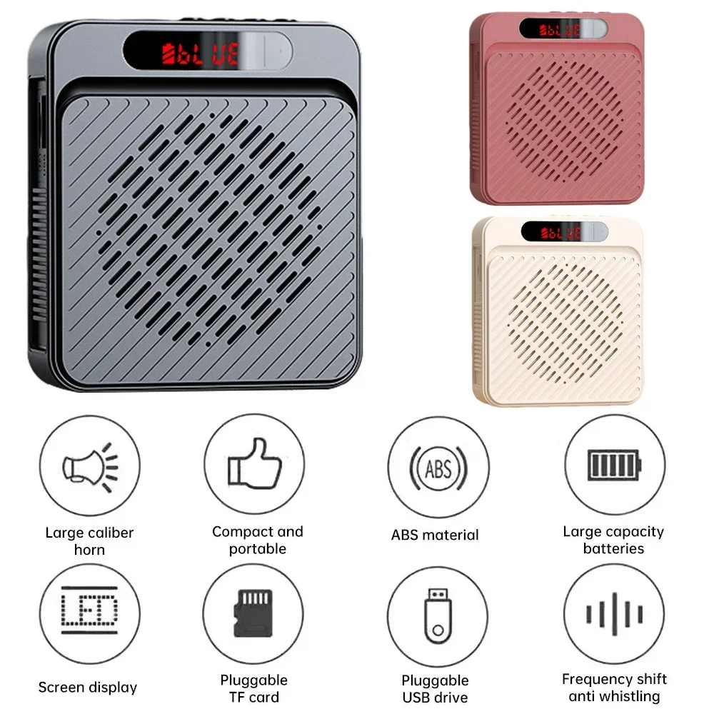 18W 2200mAh Bluetooth Voice Amplifier Multifunctional Portable Personal Voice Speaker With Microphone Display For Teacher Speech