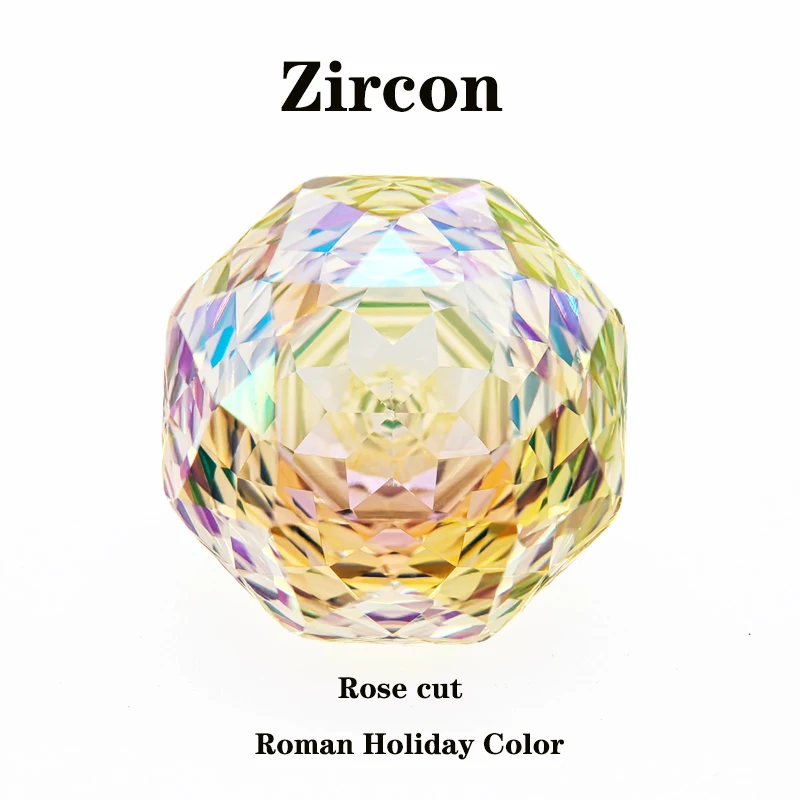 

Cubic Zirconia Rose Cut Roman Holiday Color 8.0mm Jewelry Beads DIY Ring Necklace Earrings Main Materials Charms Gemstone