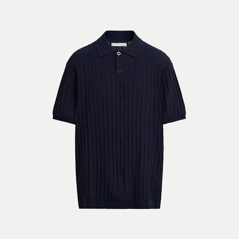 

Men's Knitted Cotton Linen Blend Slim Fit Straight Leg irt Spring 2025 Z Brand ort Sve Pure Color Polyester ...