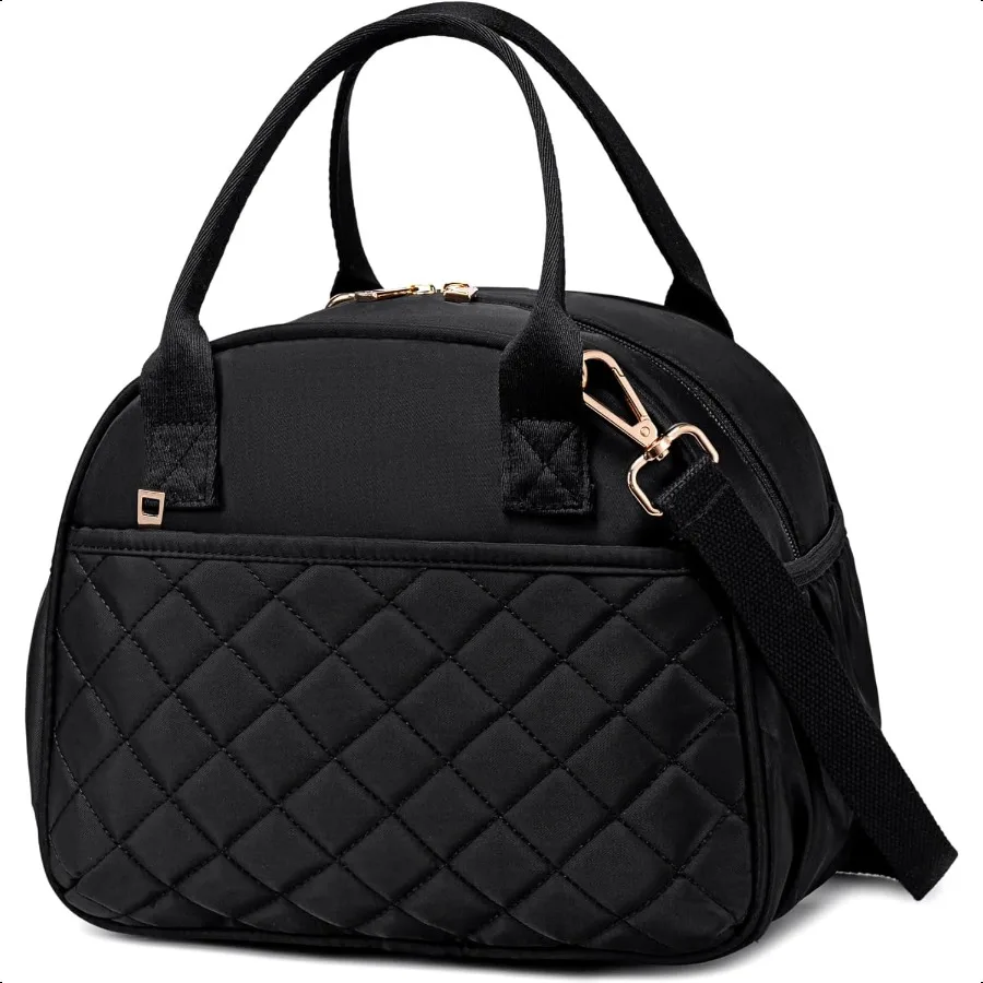 

BTOOP Lunch Box for Women Men Insulated Lunch Bag Quilted Lunchbox Cute Adult Lunch Tote with Adjustable Shoulder Strap Reusabl