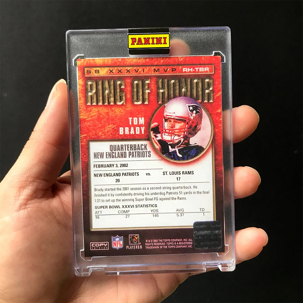 パニーニ トム ブレイディ マホームズ NFL フットボール DIY レーザー署名コレクション カード レンガ 男の子の誕生日 クリスマス プレゼント HOMEMADE
