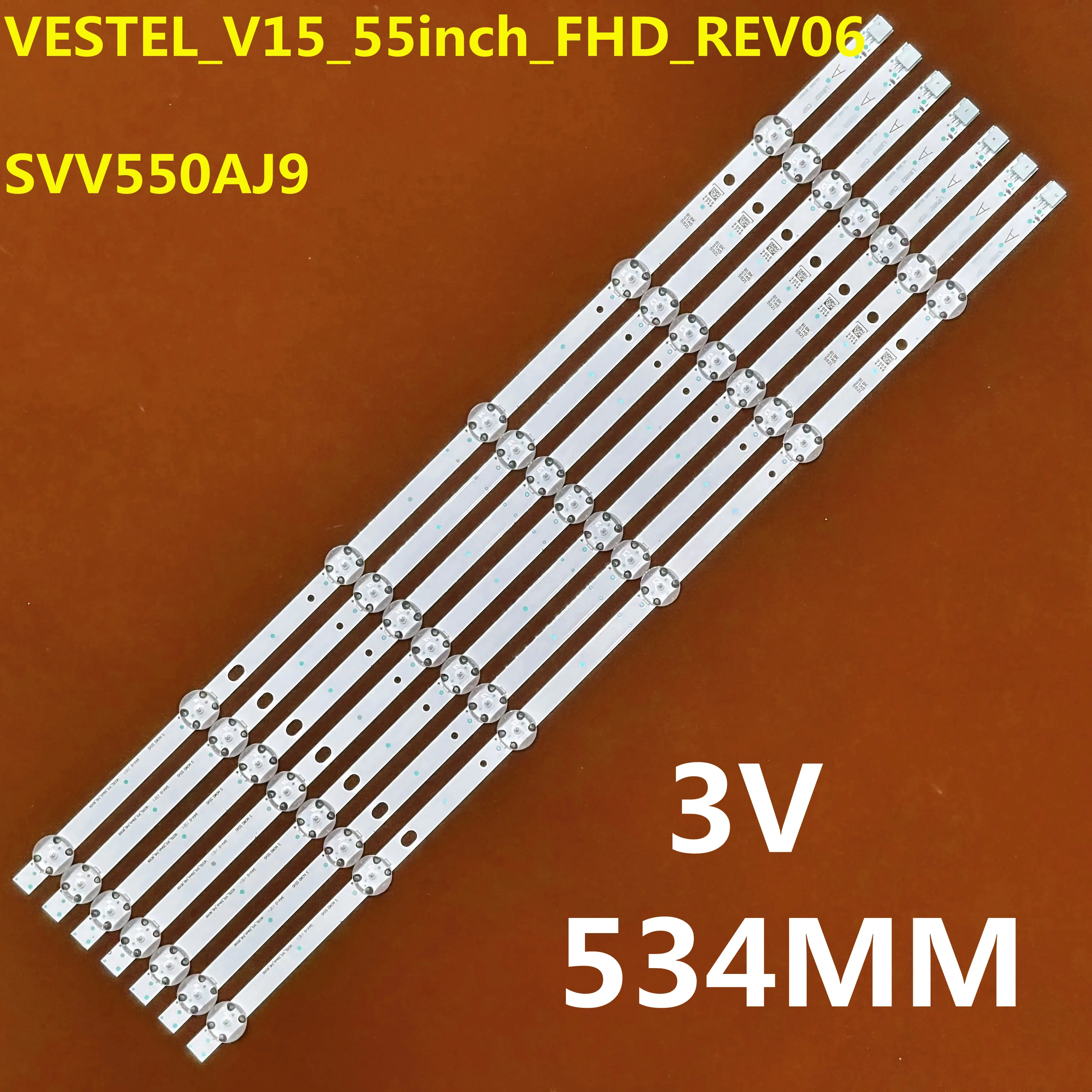 

7PCS LED Strip For SVV550AJ9 VESTEL_V15_55inch_FHD_REV06 VES550UNDL-2D-N11 LED55HD172 D55F289N4CW 55SC7600 55FX610F 55L3763DG