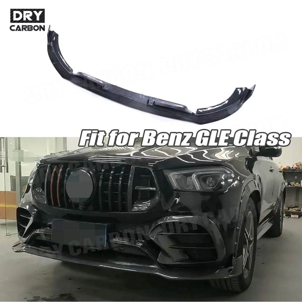 

Carbon Fiber Car Front Bumper Lip Spoiler Diffuser Chin FRP for Benz GLE Class C167 GLE350 GLE53 AMG Sport Coupe 2020-2023