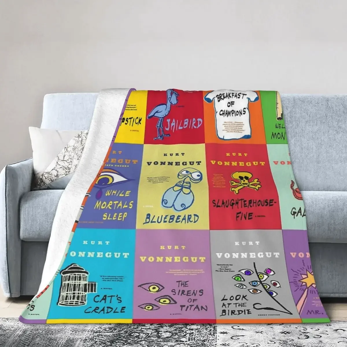 Flannel Throw Blanket The Works Of Kurt Vonnegut Blankets Soft Bedding Warm Plush Blanket for Bed Living room Travel Home Sofa