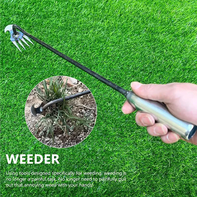 30/40/50cm Hand Weeder Tool with Long Handle Manual Weed Digger for Yard Lawn Farmhouse Gardening - Image 4