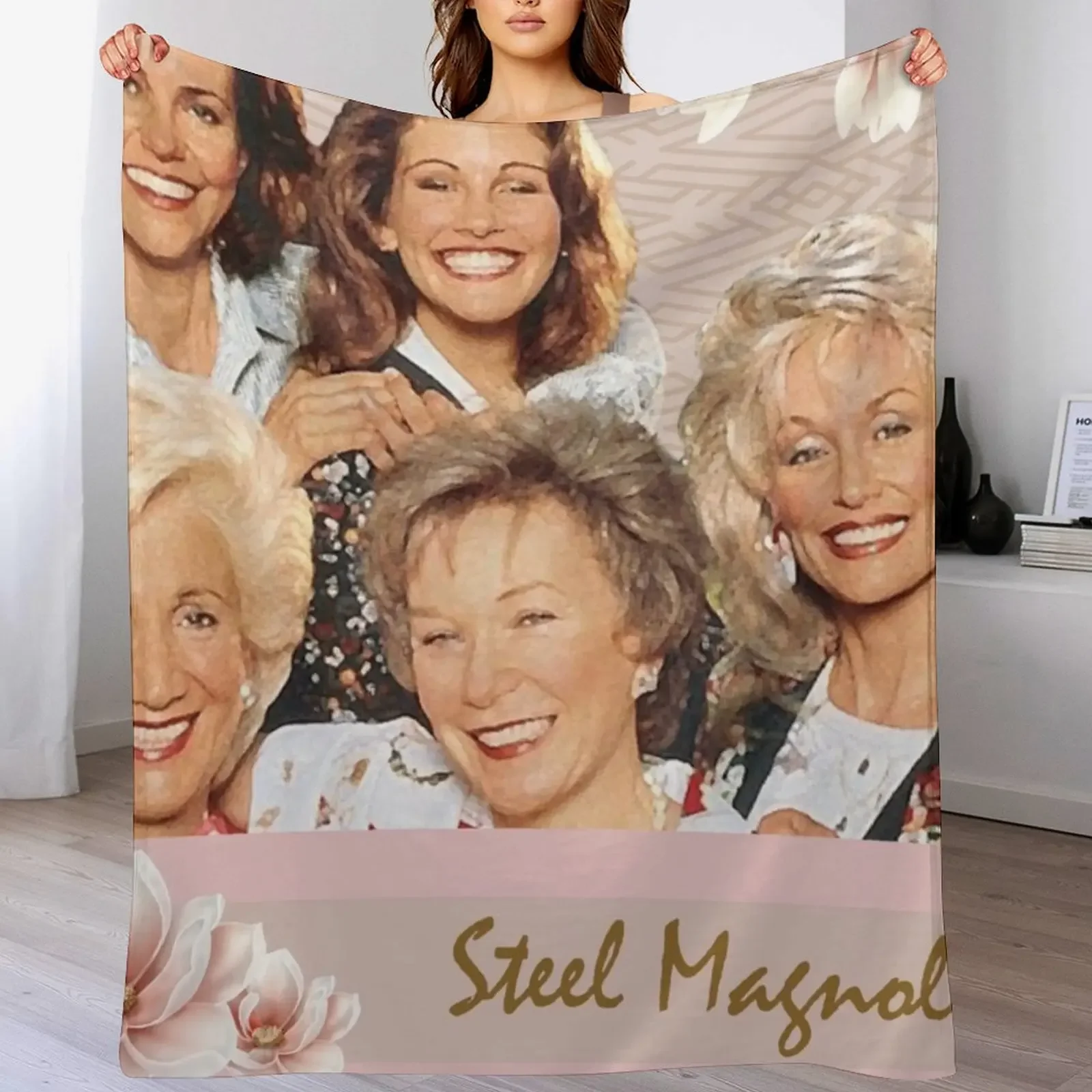 

New Steel Magnolias Southern Ladies Throw Blanket Multi Use Warm Blanket for Living Room Bedroom