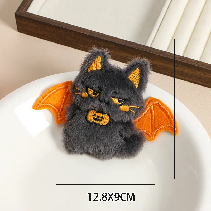 6-teiliges Halloween-Plüsch-Schlüsselanhänger-Set, niedliche Fledermausflügel-Tier-Taschenanhänger, weicher Stoffanhänger für Rucksäcke, Schlüssel, Partygeschenk – Detail 6
