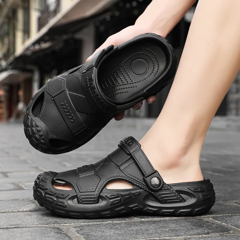 Men's EVA Closed Toe Clogs Non Slip Lightweight Garden Shoes Thick Sole Sandals Outdoor Beach Pool Work Slippers