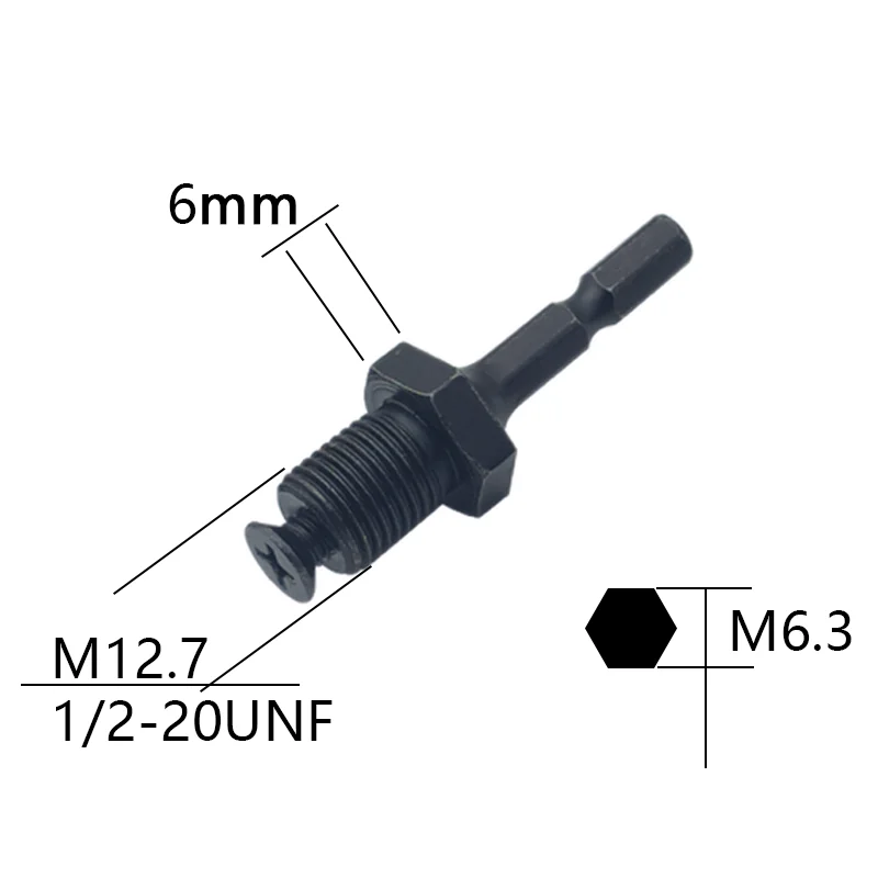 1/2 "-20UNF / 3/8" - 24UNF خيط سريع التغيير محول لتحويل تأثير مفتاح الربط SDS-Plus / Hex / Socket Square أنثى محول