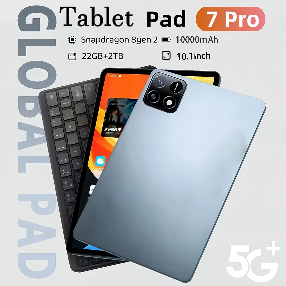 

2025 New Original Tablet Pad 7 Pro Snapdragon 10.1inch HD Screen Global 10000mAh 5G Dual Card WiFi Tablet