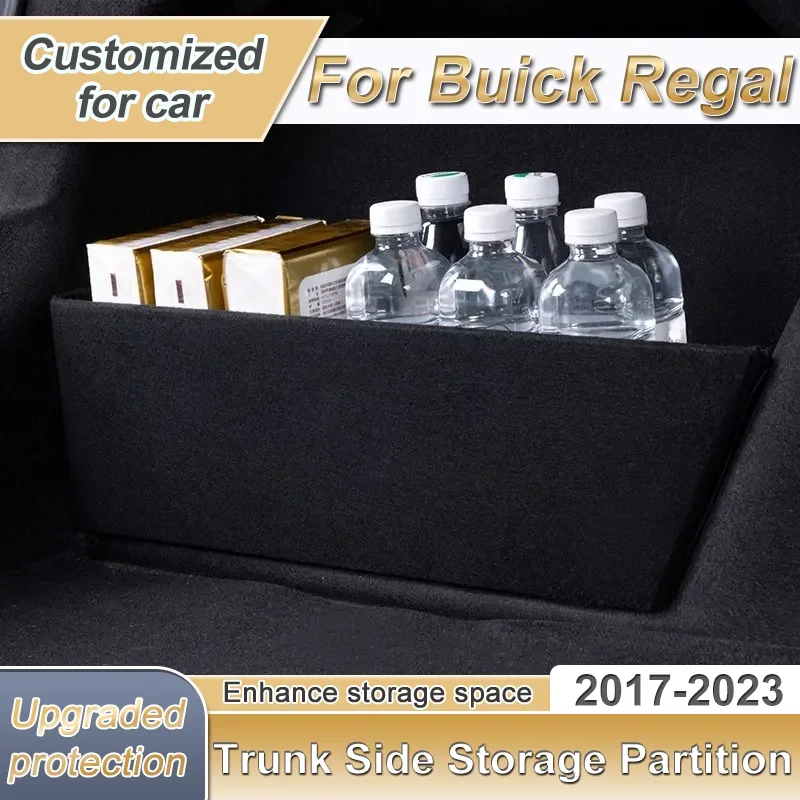 For Buick Regal 2017~2023 Car Rear Trunk Organzier Partition Seperate Board Side Storage Box Accessories