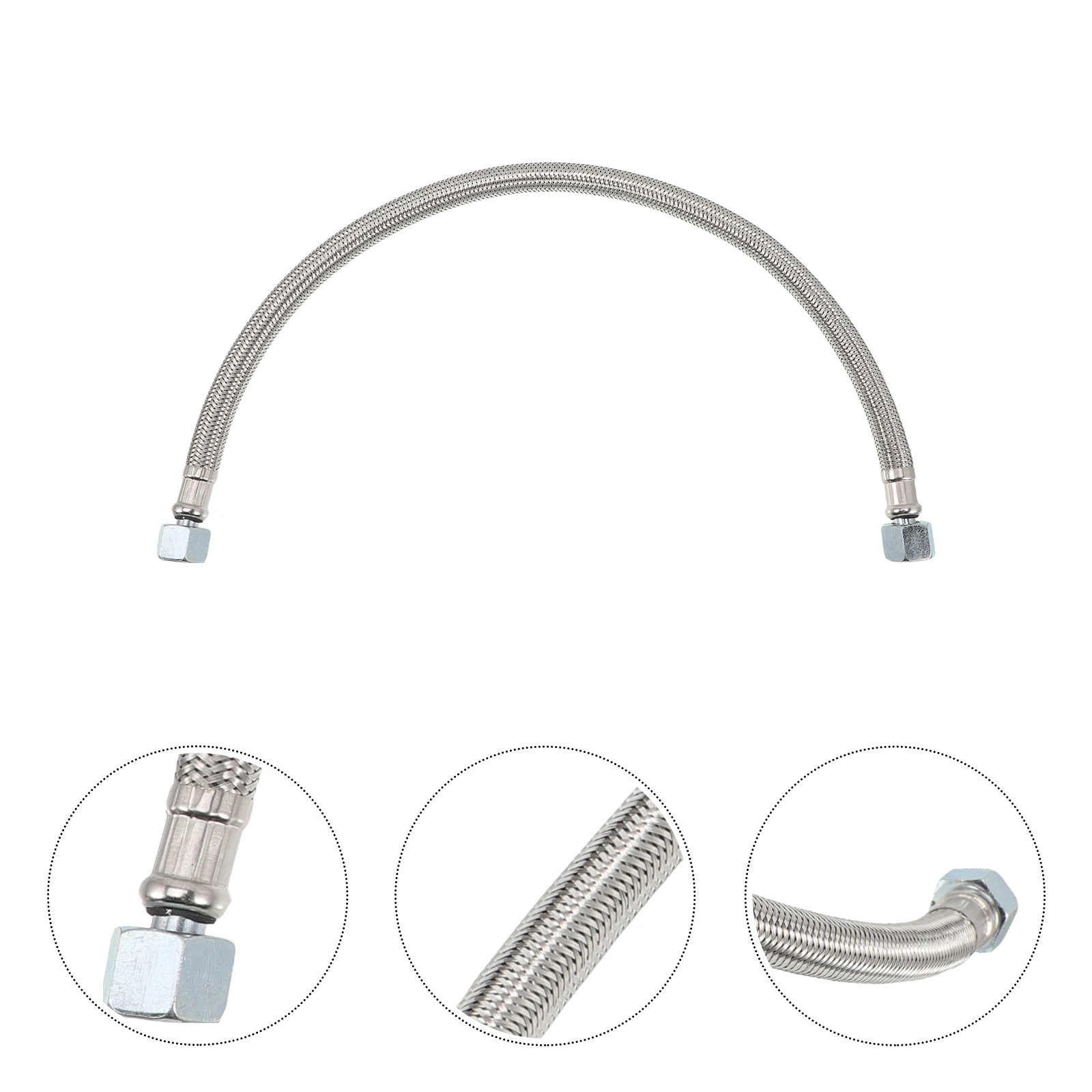 

550MM 3/8 Leader Hose Stainless Steel Air Compressor Braided Hose One-way Valve Piping System Accessories Soft Tube Compressed