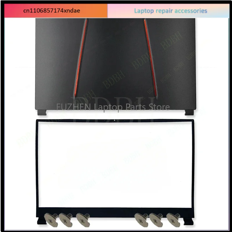 New Laptop Case For GE75 GE75VR Raider MS-17E1 MS-17E2 MS-17E9 LCD Back Cover Front Bezel Hinges Screws Top Housing 17.3Inch