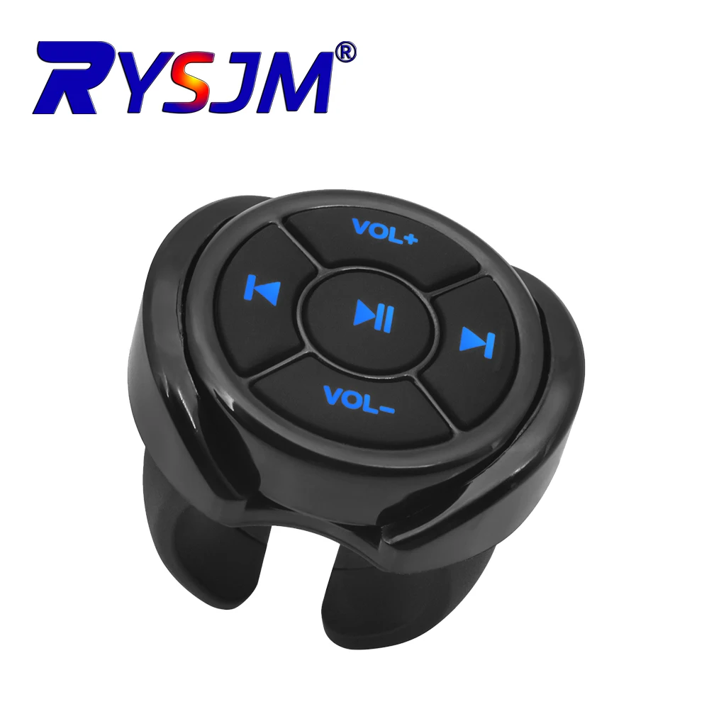Wireless 5.0 Remote Controller Media Button Car Motorcycle Bike Steering Wheel Music Play for IOS Android Phone Tablet