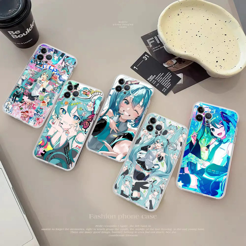 Hatsune anime M-Miku for iPhone 16 15 8 7 6 6S Plus X SE XR XS 14 11 12 13 Mini Pro Max Mobile Case