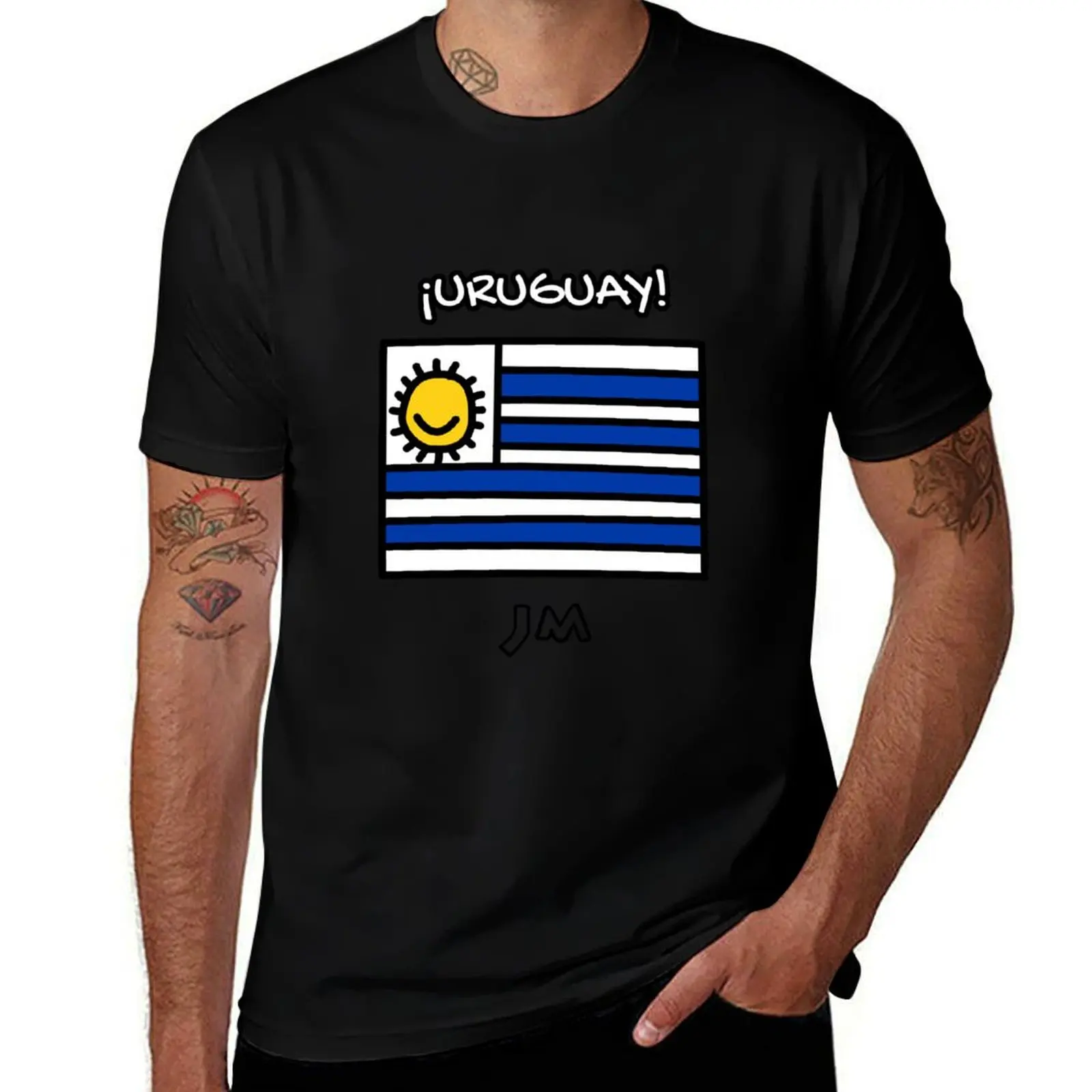 

Uruguay flag T-Shirt essential t shirt man t shirt summer T-Shirt