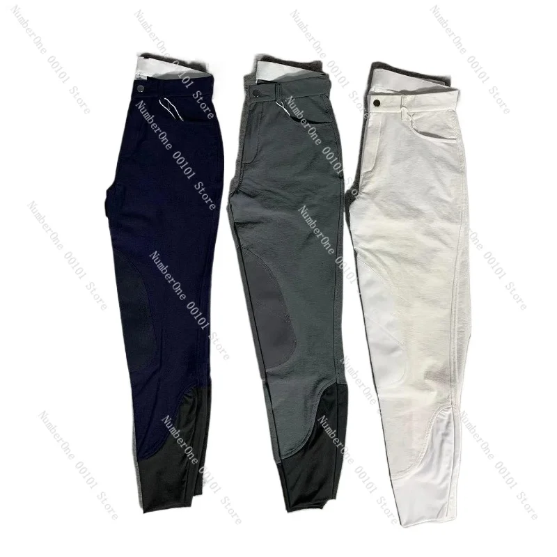 Half Leather Breeches Jodhpurs a Hacking Outfit Equestrian Equipment Wear-Resistant Breeches Breathable Stretch Carnari Horse