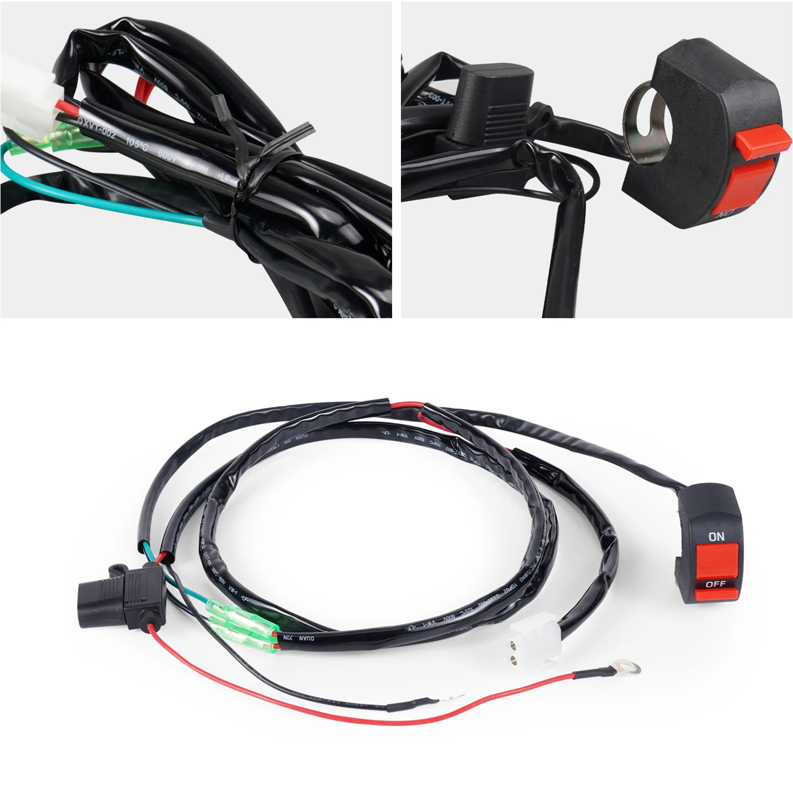 

For KTM SX 125 SXF 250 SXF 450 For Husqvarna FC 250 TX 300 2017-2025 For GasGas MC250F 2024-2025 10A Fan Cable with Switch Kit