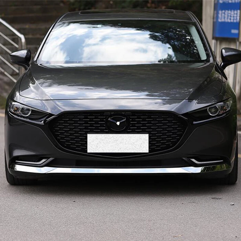 

For 2019-2024 Mazda 3 ABS Front Bumper Trim Strip Diffuser Lip Splitter Accessories Body Kit