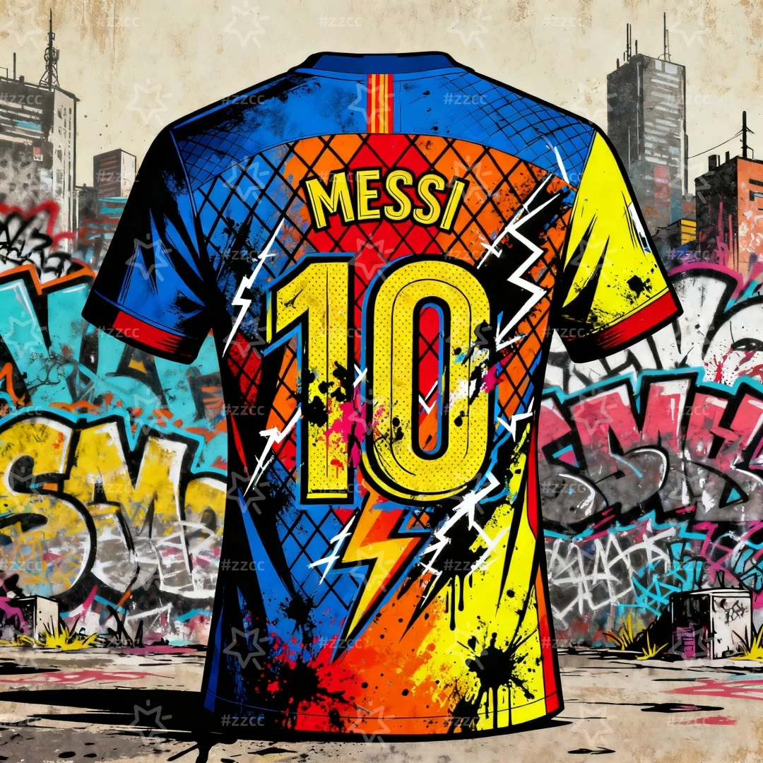 

Но Месси Футбольная майка 10, футболка с рисунком граффити, осенняя спортивная быстросохнущая мужская футболка, детская одежда, футболка Y2k для женщин