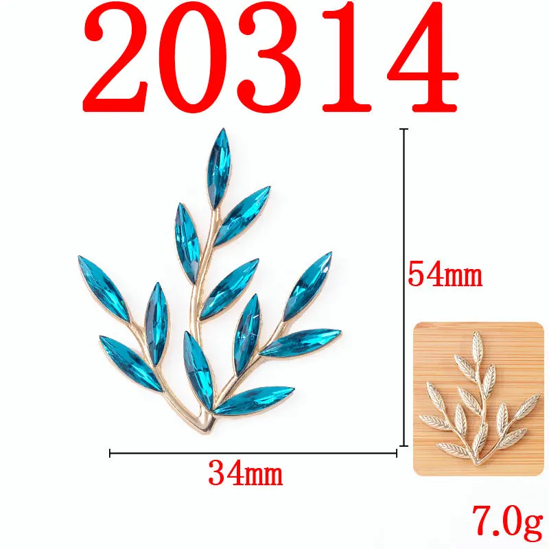 5 Pcs Acrylic Colored Branches  LeavesAcrylic Diamod For DIY Shoes Clothing Bag Plate Buckle Handmade Jewelry Accessories