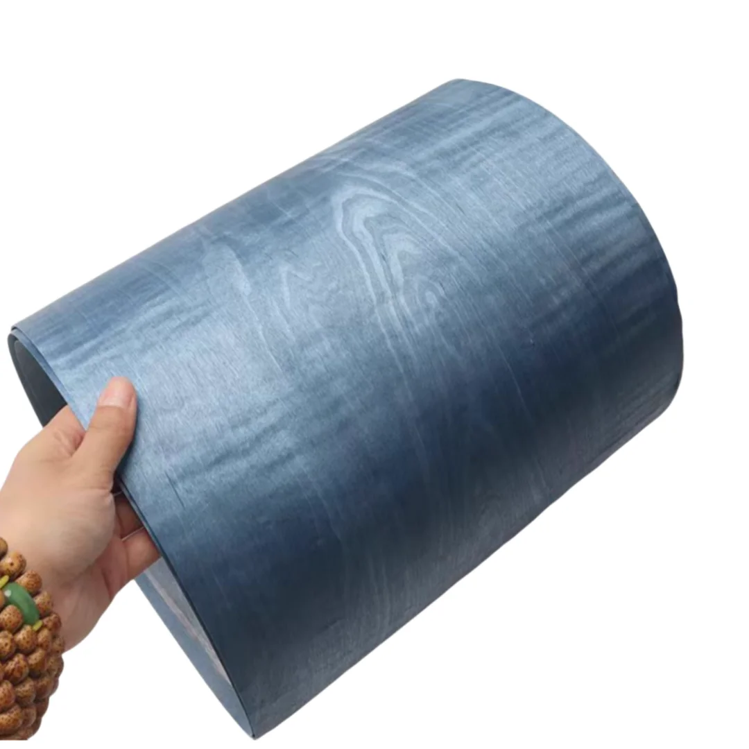 Length:2.5meters W:180mm T:0.25mm Blue Maple Pattern Figure Wood Veneer DIY Furniture Guitar speaker cabinet leather decoration
