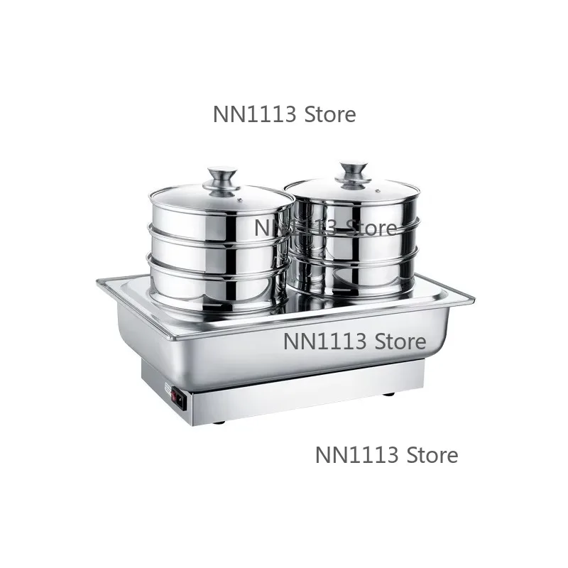 Buffet Stove Hotel Stainless Steel Breakfast Electric Heating Water-Insulated 2.6L Capacity Digital Timer Temperature Control