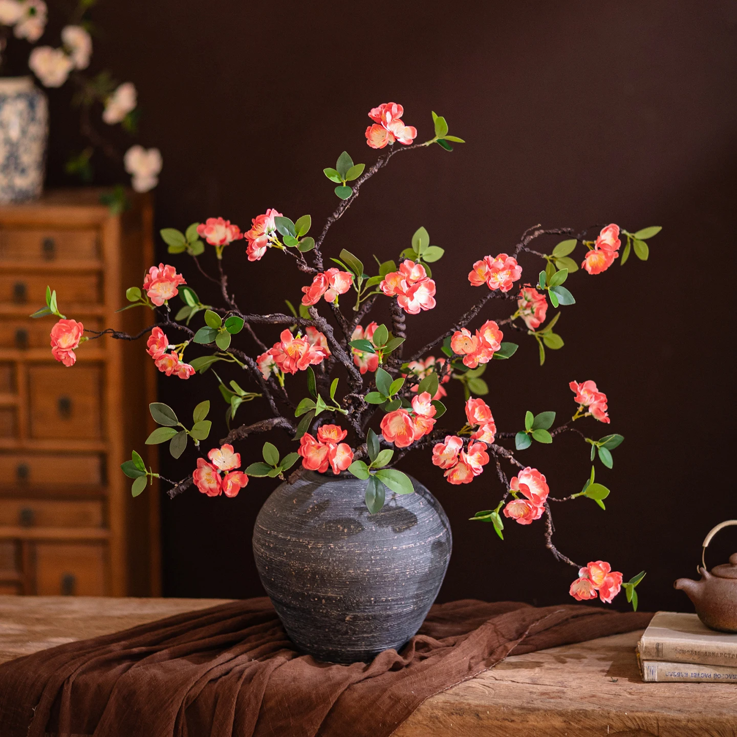 

Light Luxury Artificial Begonia Flower High-end Artificial Flower Home Furnishings Fake Flower Decoration Table Decorations