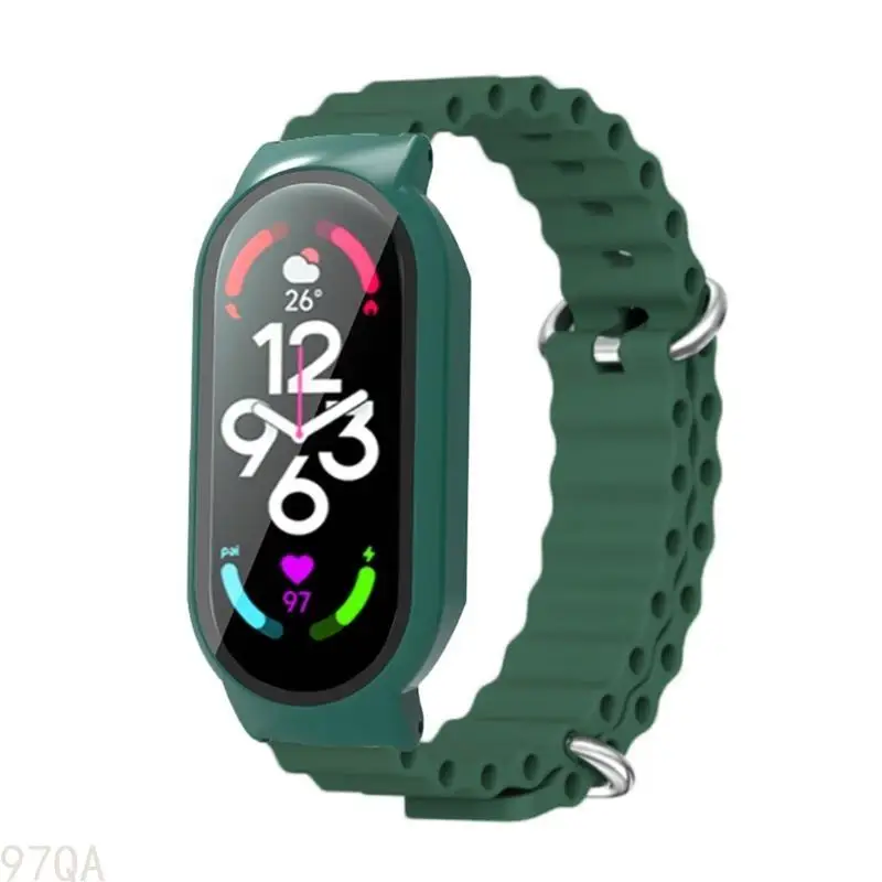 

97qa модные часы-браслет с регулируемым водонепроницаемым ремнем 3 дюйма для Mi-Band 7