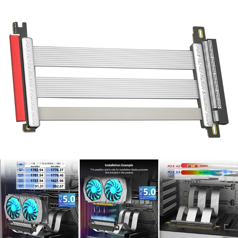 

Кабель PCIe Gen5 X16 Бронза 29AWG Конструкция Золотые контакты Поддержка рендеринга 5090 Semiconductor Карты RX 7900XTX 896C