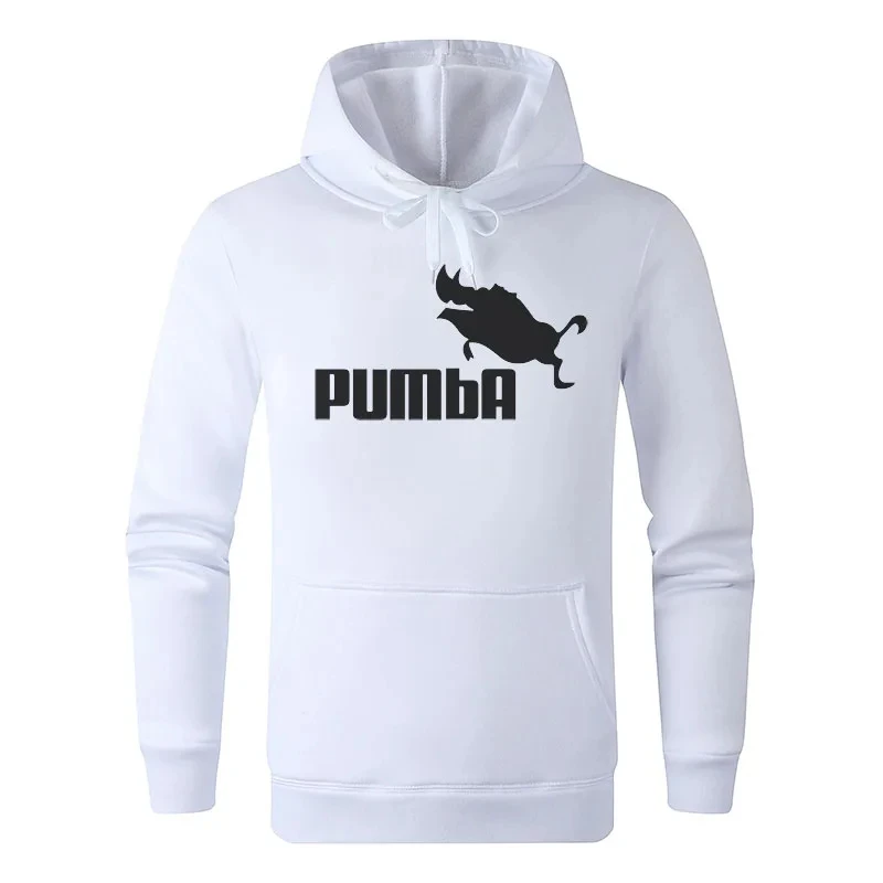 Autumn Winter Men's New Pumba Sports Print Hoodie Women's Fleece Sweater Casual Designer Sportswear Casual Pullover Streetwear