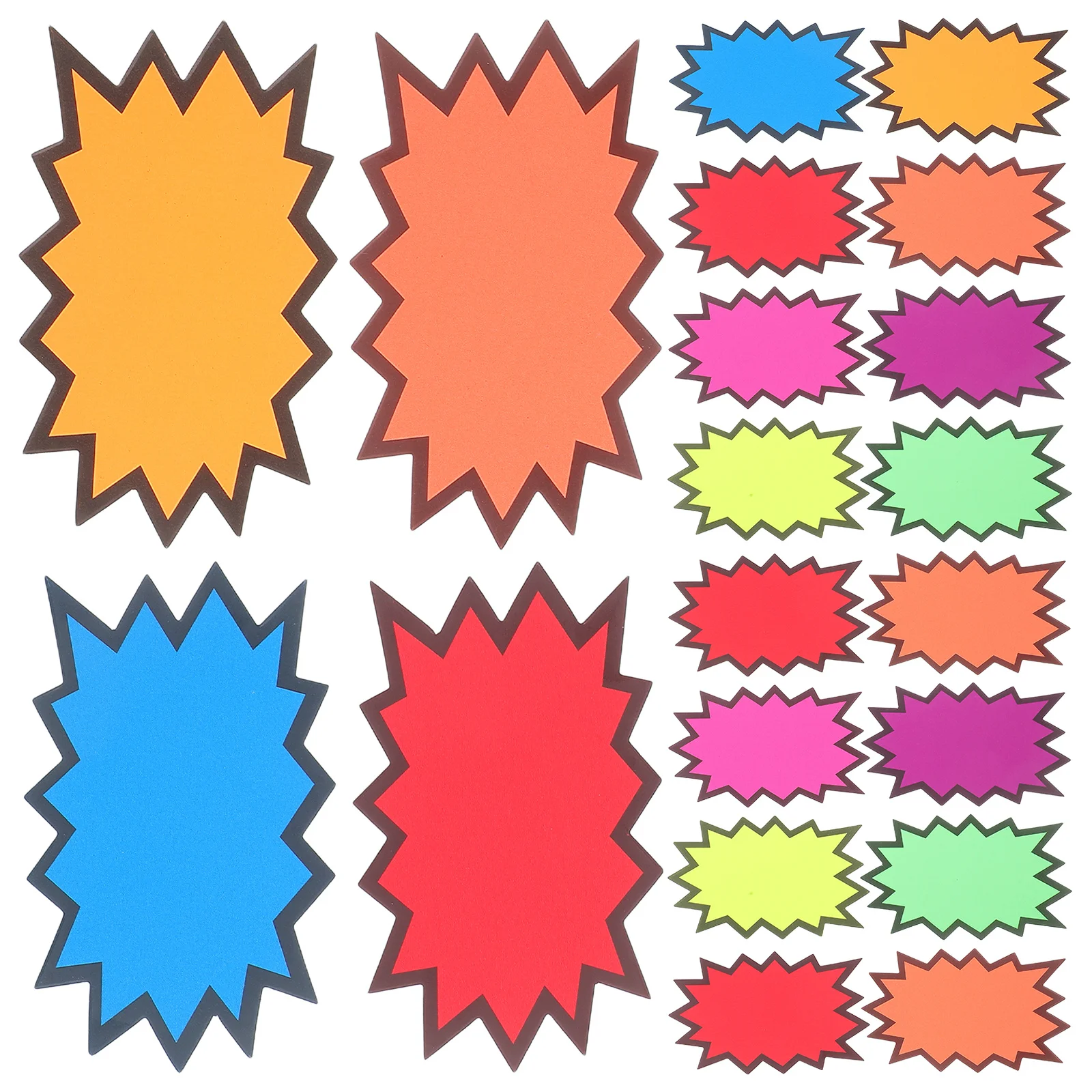 80개 소매 가격표 형광 태그 눈에 띄는 디자인 빈 카드 판매 행사 매장 할인 가격표 태그