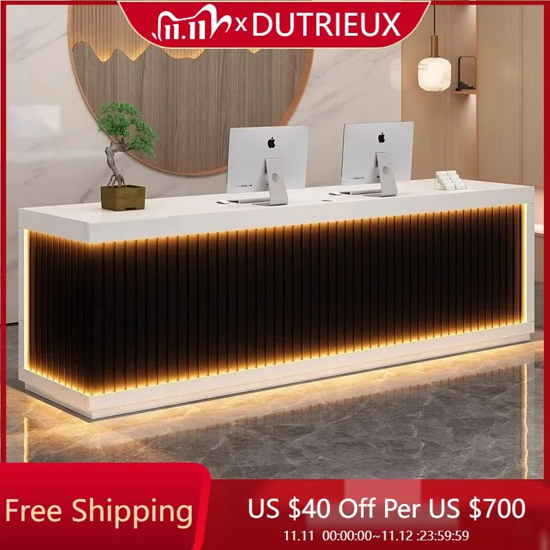 

Decoration Aesthetic Reception Desks Beauty Salon Simple Modern Luxury Recepcion Desk Vintage Comptoire Accueil Hotel Furniture