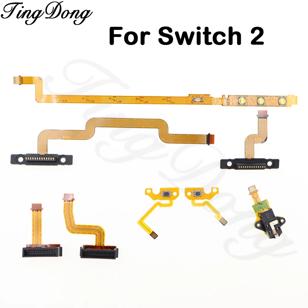 1PC ZR ZL Button Cable Power Volume Cable Host & Handle L R Connector Cable For NS Switch 2 Headphone Jack with Cable