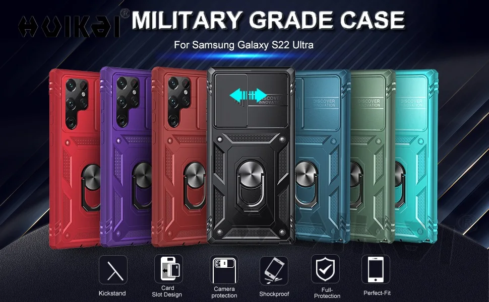 Kamera-Schiebeobjektiv-Hülle für Samsung Galaxy S25 Ultra S24 Ultra S24 FE S23 FE A55 A16 A15 A54 A52 A35 Schutzqualität Rugged Cove – Detail 5