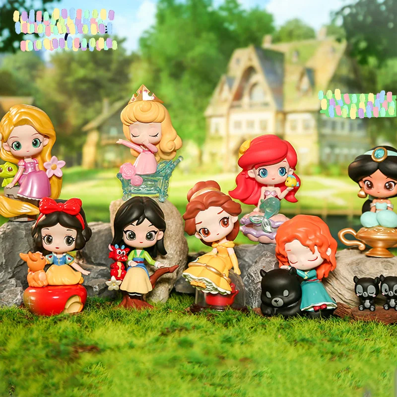 

Genuine Disney Princess Series Blind Box Figurines Mystery Box Snow White Rappe Children'S Girl Gift Table Figurine Collectibles