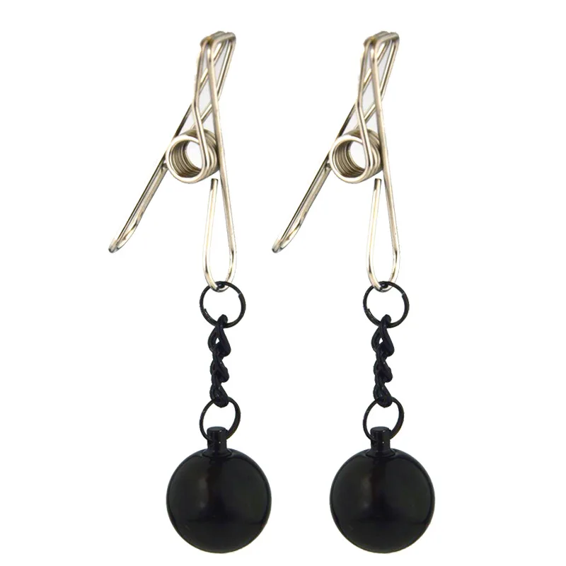 Adult Bdsm Nipple Clamps Metal Ball with Weights Adjustable Breast Clips Body Jewelry Adult Sex Toys for Women Couples Pleasure