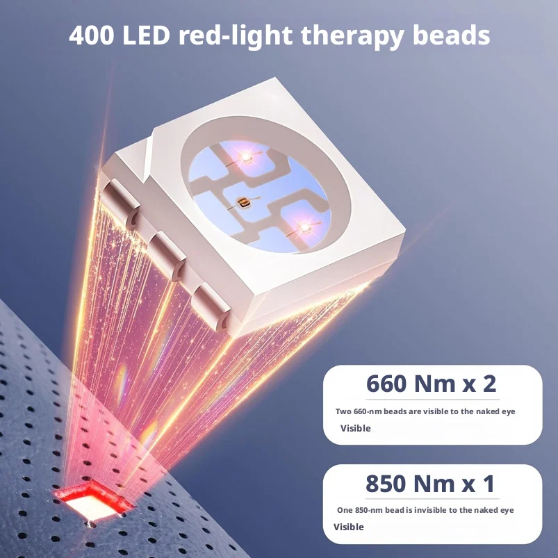 샤인낫 400 LED 전구 적외선 치료 매트 이중파장 대형 열 치료 레드 라이트 히팅 요추 지지 매트 43W