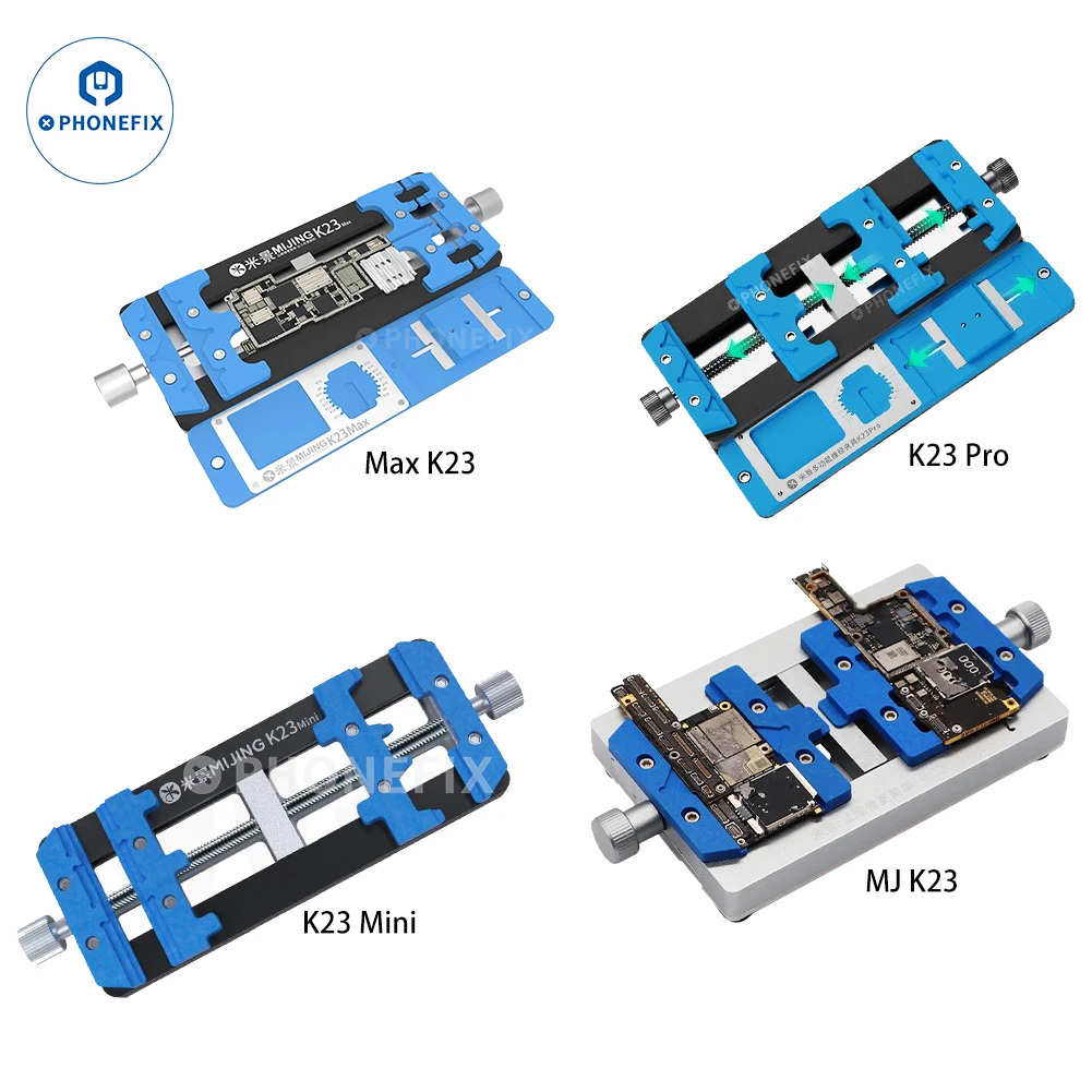 MJ K23 MAX Dual Shaft PCB Board Soldering Fixture Mobile Phone Motherboard Repair Holder for iPhone Repair Welding Repair Tools