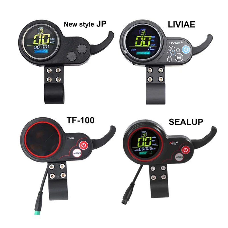 Electric Scooter Color Screen Instrument Panel Power Switch Motor Accelerator Throttle Meter Display 36V 48V Universal